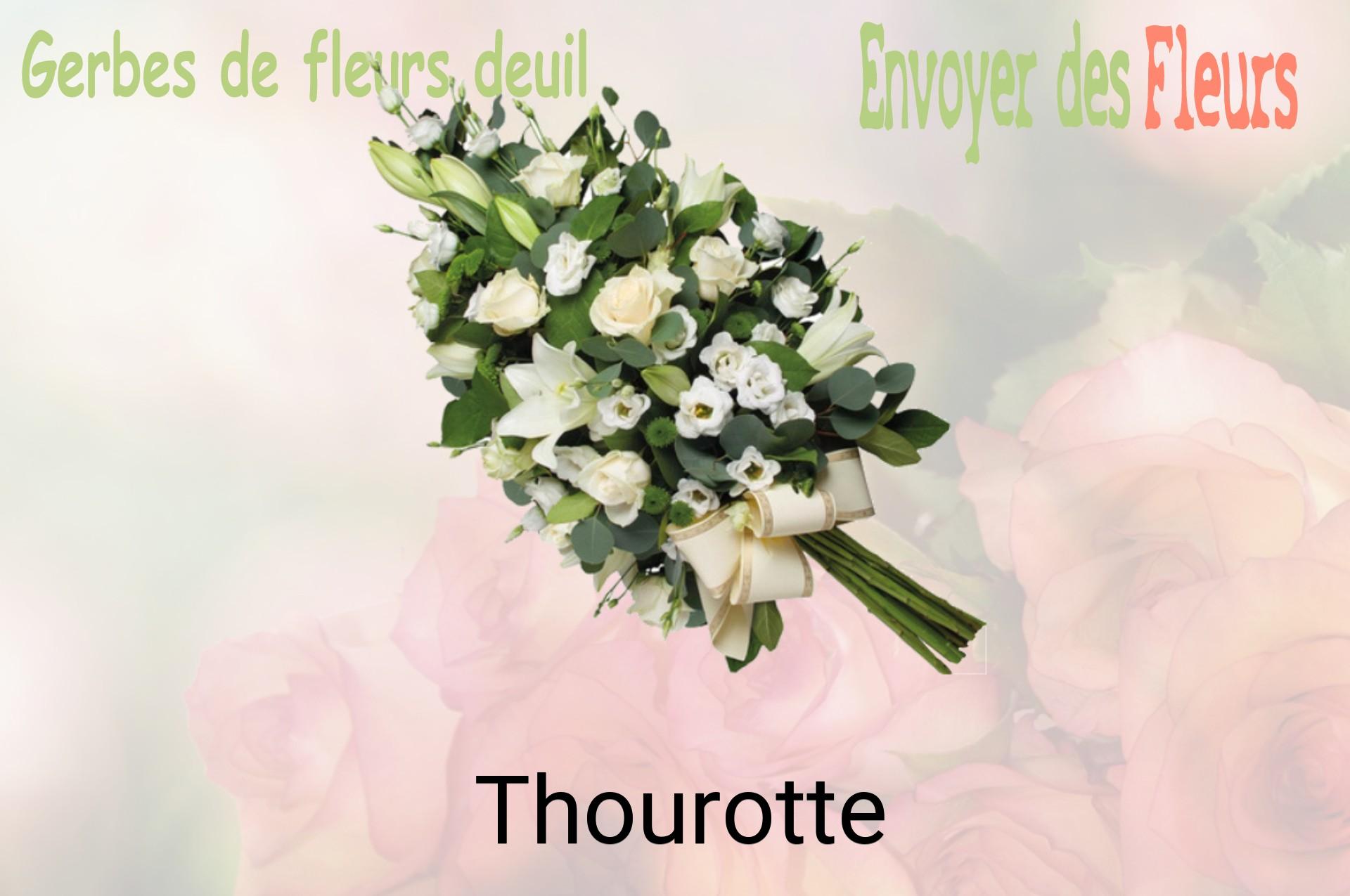 Gerbe de fleurs de deuil livrée à Thourotte